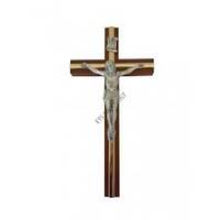 CRUCIFIX BOIS FONCE 20CMS