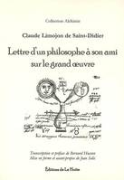 Lettre d'un philosophe à son ami sur le grand oeuvre