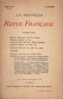 La Nouvelle Revue Française N' 12 (Janvier 1910)