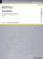 Sonatella, 5 recorders (SSATB od. SSAAT); piano ad libitum. Partition et parties.