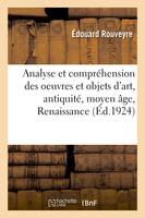 Analyse et compréhension des oeuvres et objets d'art, antiquité, moyen âge, Renaissance, temps, modernes, présentées à l'esprit des amateurs, antiquaires, experts, arbitres, officiers ministériels