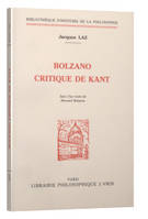 Bolzano critique de Kant