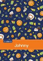 Le cahier de Johnny - Petits carreaux, 96p, A5 - Basketball