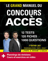 Le grand manuel du concours ACCÈS, 12 tests blancs, 120 fiches de cours, 120 vidéos de cours, 1000 questions