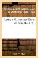 Lettre à M. le prince Ernest de Salm