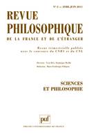 Revue philosophique 2011 tome 136 - n° 2, Sciences et philosophie