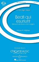 Beati qui esuriunt, (Blessed are those who hunger). choir (SSAA), soloists and percussion. Partition vocale/chorale et instrumentale.