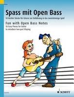 Spass mit Open Bass, 50 pièces faciles pour guitare, en introduction au jeu à deux voix.. guitar.