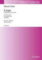 Liepa, (The Lime Tree). female choir (SSAA). Partition de chœur.
