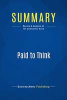 Summary: Paid to Think, Review and Analysis of the Goldsmiths' Book