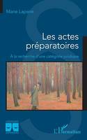 Les actes préparatoires, A la recherche d'une catégorie juridique