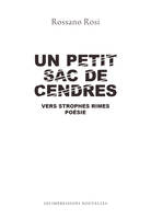 Un Petit Sac de Cendres, Vers strophes rimes poésies