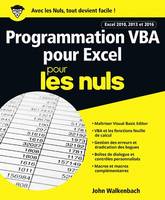 Programmation VBA pour Excel 2010 et 2013 pour les Nuls