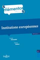 Institutions européennes - 1re ed.