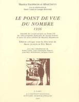 LE POINT DE VUE DU NOMBRE 1936