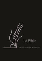 Bible du Semeur 2015, noire, cuir, avec zip