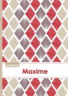 Le carnet de Maxime - Lignes, 96p, A5 - Pétales Japonaises Violette Taupe Rouge