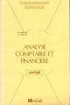 Analyse comptable et financière. Corrigé, enseignement supérieur