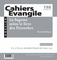 Cahiers Evangile - N° 198 La Sagesse selon le livre des Proverbes