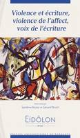 Eidôlon, n°81/2008, Violence et écriture, violence de l'affect, voix de l'écriture