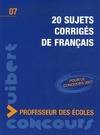 20 Sujets corrigés de français Duszynski, Manuelle; Autiquet, Anne and Tuleu, Vincent