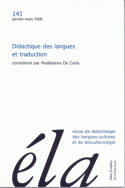 Études de linguistique appliquée - N°1/2006, Didactique des langues et traduction