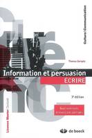 Information et persuasion, Écrire