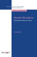 Directive TVA 2006/112, Commentaire article par article