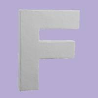 Petite lettre F 12cm - Blanc