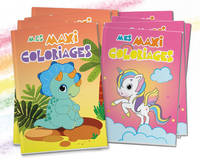 PACK 12 EX - MES MAXI COLORIAGES DE 3 A 5 ANS - DINOSAURE ET LICORNE