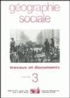 Géographie sociale, n°03/Oct.86, Travaux et documents