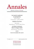 Annales. Histoire Sciences Sociales, n°3/2022