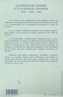 Livres Sciences Humaines et Sociales Sciences politiques LES DROITS DE L'HOMME ET LE SUFFRAGE UNIVERSEL, actes du colloque de Grenoble, avril 1998 Jean-Luc Chabot