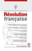 Annales historiques de la Révolution française n° 384 (2/2016) Varia, Varia