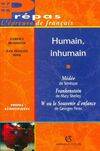 Humain, inhumain : Médée de Sénèque, frankenstein de Mary Schelley, W ou le souvenir de Georges Perec, 