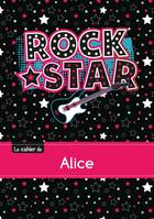 Le cahier d'Alice - Blanc, 96p, A5 - Rock Star