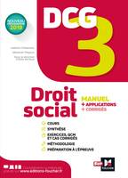 3, DCG 3 - Droit social - Manuel et applications