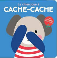 Le chien joue à cache-cache