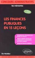 Les finances publiques en 15 leçons. Nouvelle édition