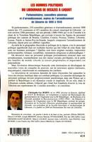 Les hommes politiques du Libournais de Decazes à Luquot, Parlementaires, conseillers généraux et d'arrondissement, maires de l'arrondissement de Libourne de 1800 à 1940