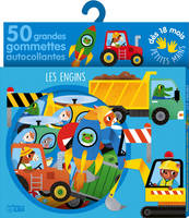 Les engins / 50 grandes gommettes autocollantes