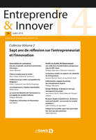 Entreprendre & Innover 2016/1 - 28 - Collector Volume II - Sept ans de réflexion sur l'entrepreneuri