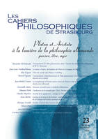 Les cahiers philosophiques de Strasbourg n 23 : Platon et Aristote