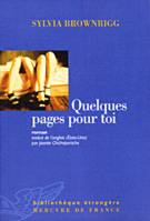 Quelques pages pour toi, roman