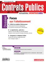 ACCP  n° 236 novembre 2022, Contrats publics  L'actualité de la commande et des contrats publics