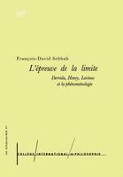 L'épreuve de la limite, Derrida, Henry, Levinas et la phénoménologie