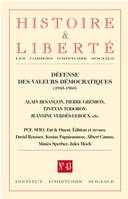 Revue Histoire & Liberté nº43 - Défense des valeurs démocratiques (1945-1960), Défense des valeurs démocratiques