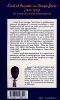 ECRIT ET POUVOIR AU CONGO-ZAÏRE (1885-199), Un siècle d'analyse bibliologique