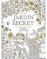 Jardin secret - Nouvelle édition artiste, 20 affiches à colorier et à encadrer