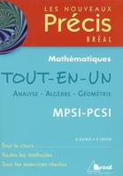 Tout en un maths MPSI-PCSI, analyse, algèbre, géométrie